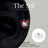  Khuyên Tai Thép Xi Mạ Kitty Heart - Mẫu 287 