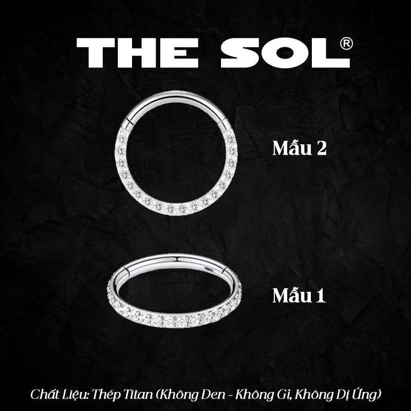  Khuyên Tai Titan Unisex The Diamond Chốt Ẩn 2 