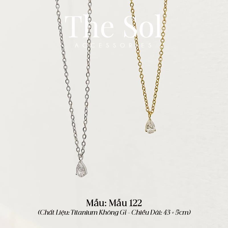  Dây Chuyền Titan Diamond Drop - Mẫu 122 
