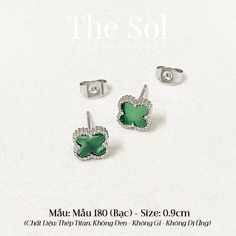  Bông Tai Titan Green Lou 0.9cm - Mẫu 180 