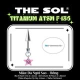  Khuyên Tai TITANIUM ATSM F-136 VERTICAL HELIX 