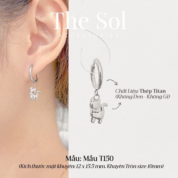  Khuyên Tai Titan The Cat - Mẫu T150 