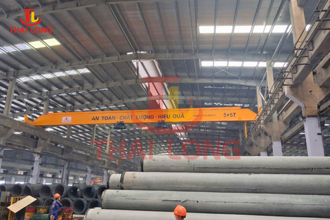 Cầu trục dầm đơn 5+ 5 tấn 