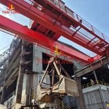  Gầu ngoặm cầu trục 10 tấn múc xỉ tại Hải Dương 