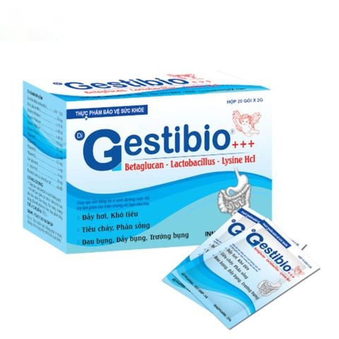 Gestibio +++ Hỗ trợ tái tạo cân bằng hệ vi sinh đường ruột (20 gói x 2g)