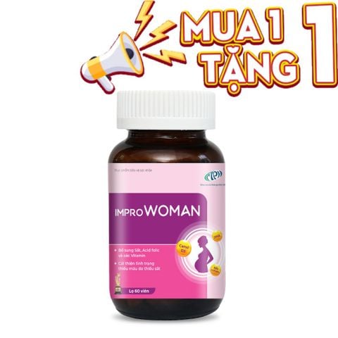 Thực phẩm bổ sung Vitamin tổng hợp cho bà bầu ImproWoman lọ 60 viên