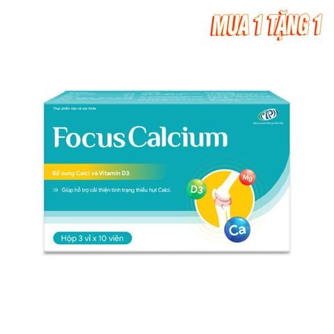 Viên Canxi Focus Calcium vỉ 30 viên