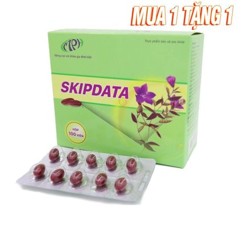 Hỗ trợ nhuận phế, hỗ trợ giảm ho, giảm đờm, giảm đau rát họng, khản tiếng do viêm họng, viêm phế quản - SKIPDATA( 10 vỉ x 10 viên nang)