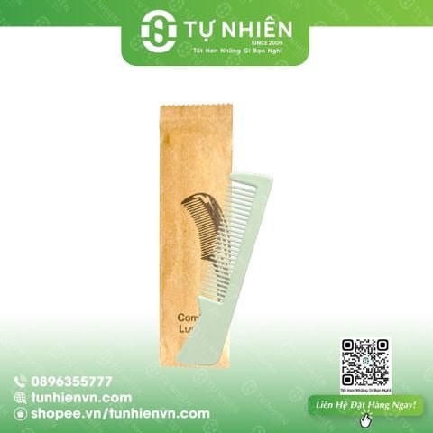 Combo 500 Lược Nhựa Đầu Bi Với Bao Bì Kraft ( Giá Đã Bao Gồm VAT)