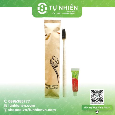 Combo 500 Bộ Bàn Chải Trấu & Kem NaturalCare 5g (Giá Bao Gồn VAT)