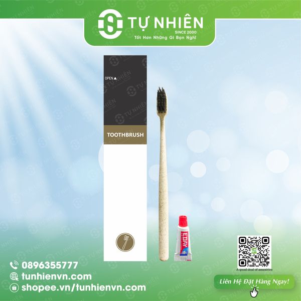 Combo 500 Bộ Bàn Chải Trấu & Kem ống  Eday 3g bao bì túi cắt siêu  (Giá Bao Gồn VAT)