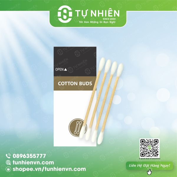 Combo 500 Tăm Bông Gỗ   (Giá Bao Gồn VAT)