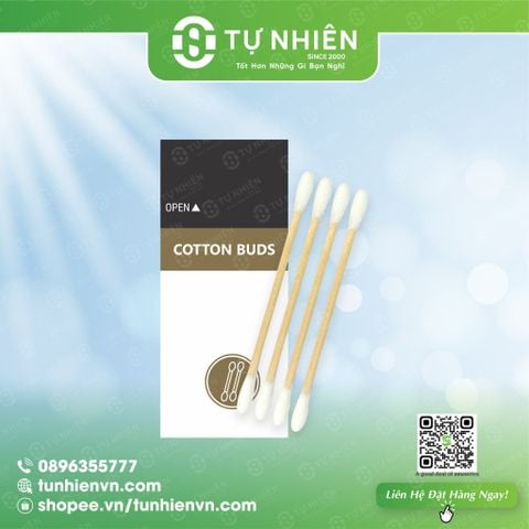 Combo 500 Tăm Bông Gỗ   (Giá Bao Gồn VAT)
