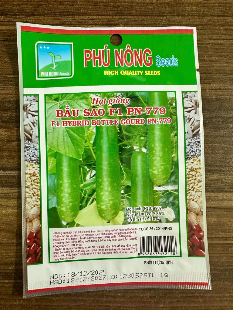  Hạt Giống Bầu Sao F1 PN779 Phú Nông – Siêu Đậu Trái, Kháng Bệnh Khỏe, Năng Suất Vượt Trội 