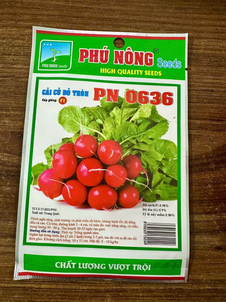  Cải Củ Đỏ Tròn PN0636 Hạt Giống Chất Lượng, Dễ Trồng, Nhanh Thu Hoạch 