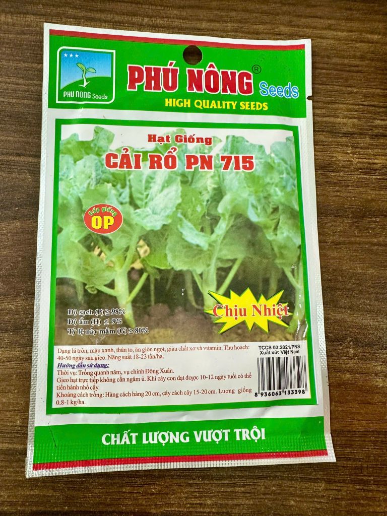  Hạt giống cải rổ PN 715 