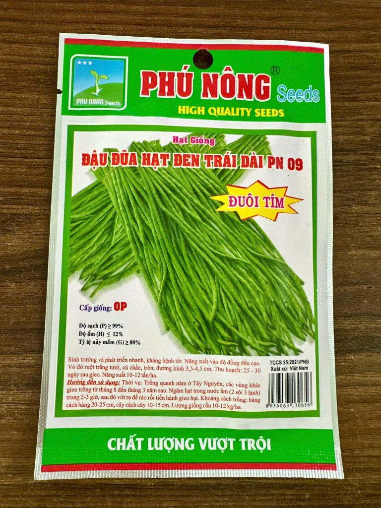  Hạt Giống Đậu Đũa Hạt Đen Trái Dài PN09 – Dễ Trồng, Năng Suất Cao 
