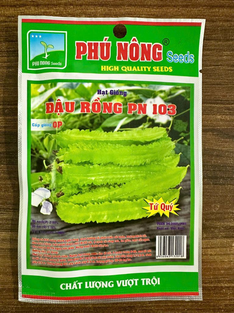  Hạt Giống Đậu Rồng PN 103 Phú Nông – Gói Cao Sản Siêu Trái, Giòn Ngọt 