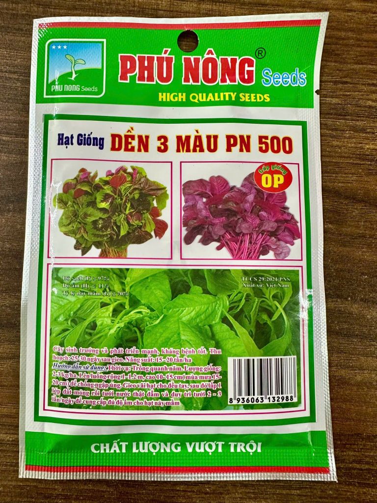  Hạt Giống Dền 3 Màu Phú Nông PN 500 - Vườn Thêm Sắc Màu, Bữa Ăn Thêm Bổ Dưỡng 