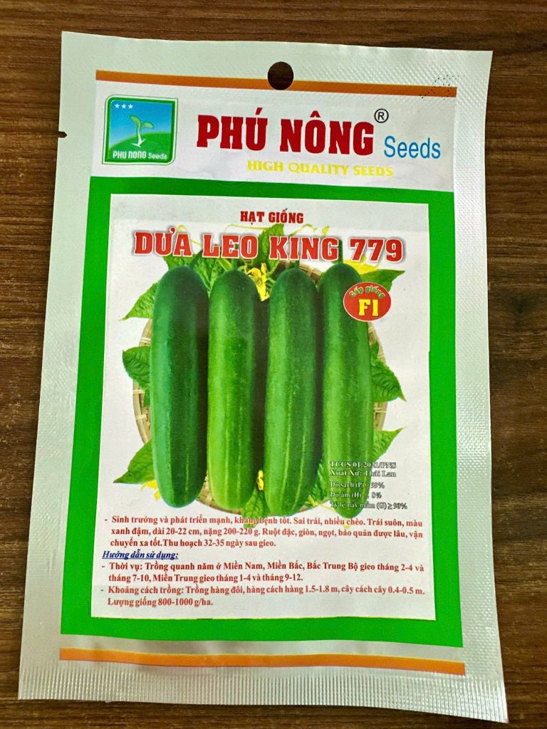  Hạt Giống Dưa Leo King 779 – Siêu Trái, Kháng Bệnh Khỏe, Năng Suất Vượt Trội 