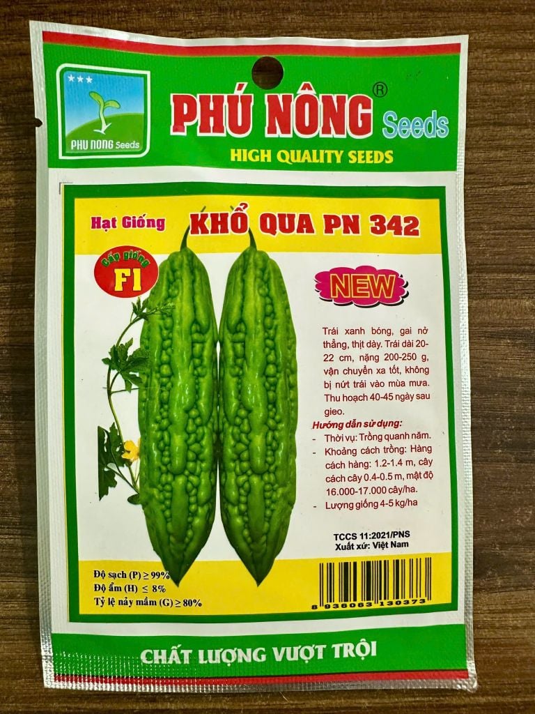  Hạt Giống Khổ Qua PN 342 - Năng Suất Cao, Trái Đẹp, Kháng Bệnh Tốt 