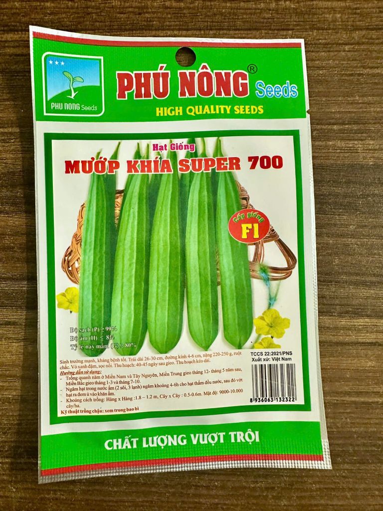  Hạt Giống Mướp Khía Super 700 – Siêu Trái, Kháng Bệnh Khỏe, Năng Suất Vượt Trội 