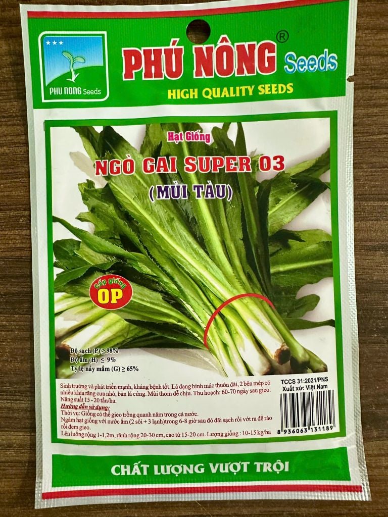  Hạt Giống Ngò Gai Phú Nông (Mùi Tàu) – Gói Cao Sản Lá Dày, Thơm Nồng 
