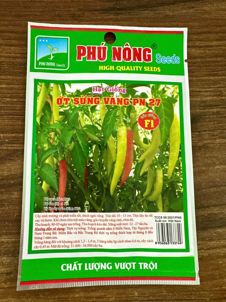  Hạt Giống Ớt Sừng Vàng PN27 – Bí Quyết Cho Vụ Mùa Bội Thu 