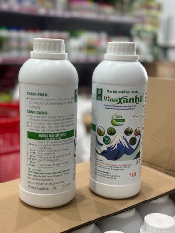  Phân hữu cơ sinh học cao cấp VinaXanh 5 - Phân bón lá vi sinh chuyên dùng cho mọi loại cây trồng (Chai 1 Lít) 