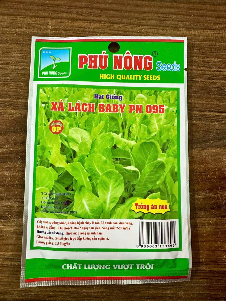  Hạt giống xà lách baby PN 095 