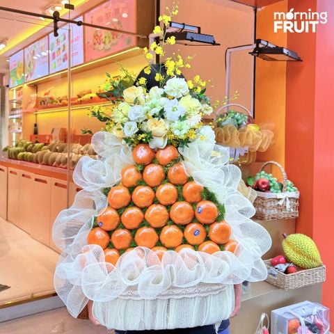  Tháp quýt Úc thanh nhã tone trắng – Quà lễ, đám giỗ, kính viếng G056 