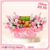  Giỏ trái cây phối hoa tươi size đại G041 