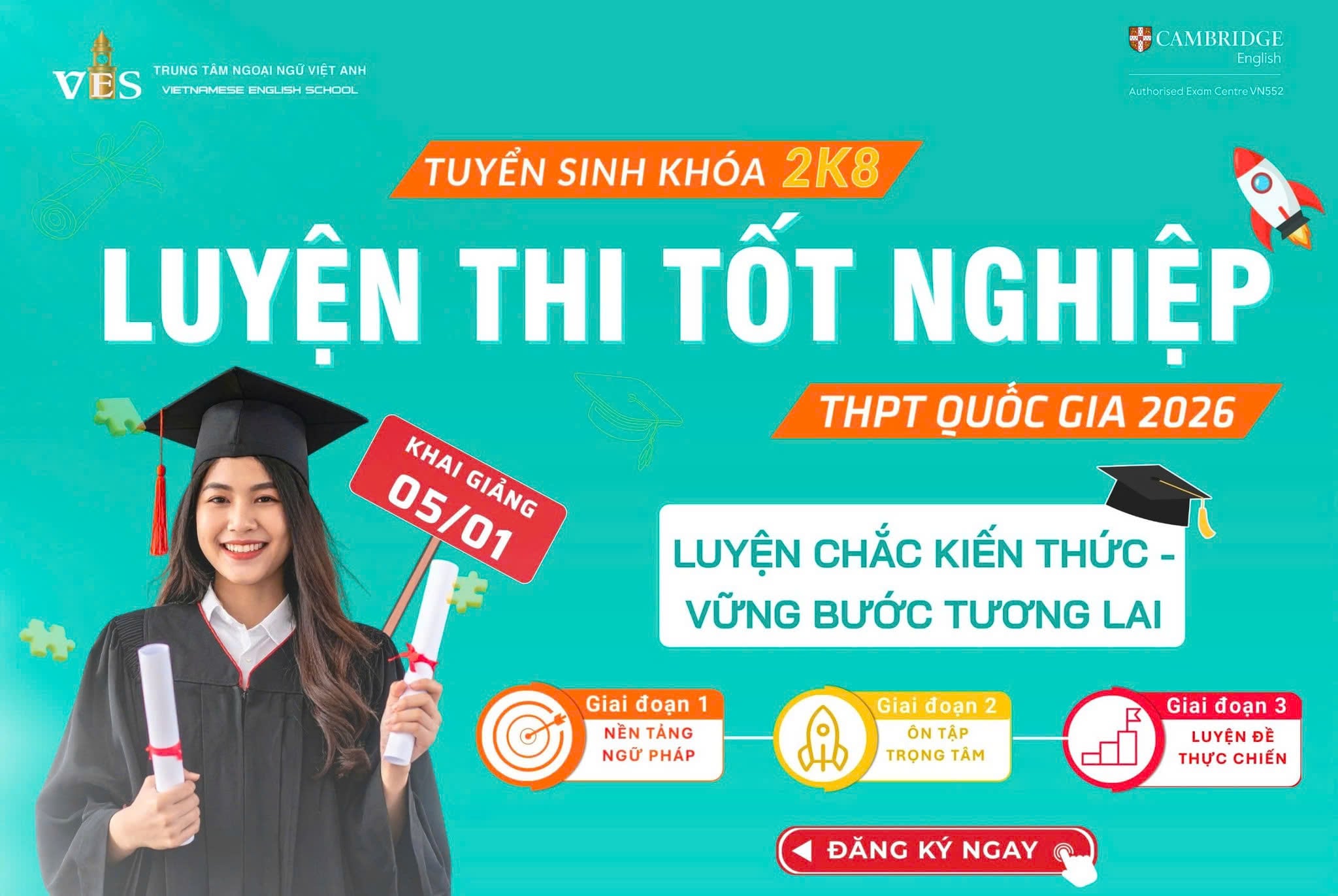 KHÓA LUYỆN THI TỐT NGHIỆP THPT DÀNH RIÊNG CHO 2K8