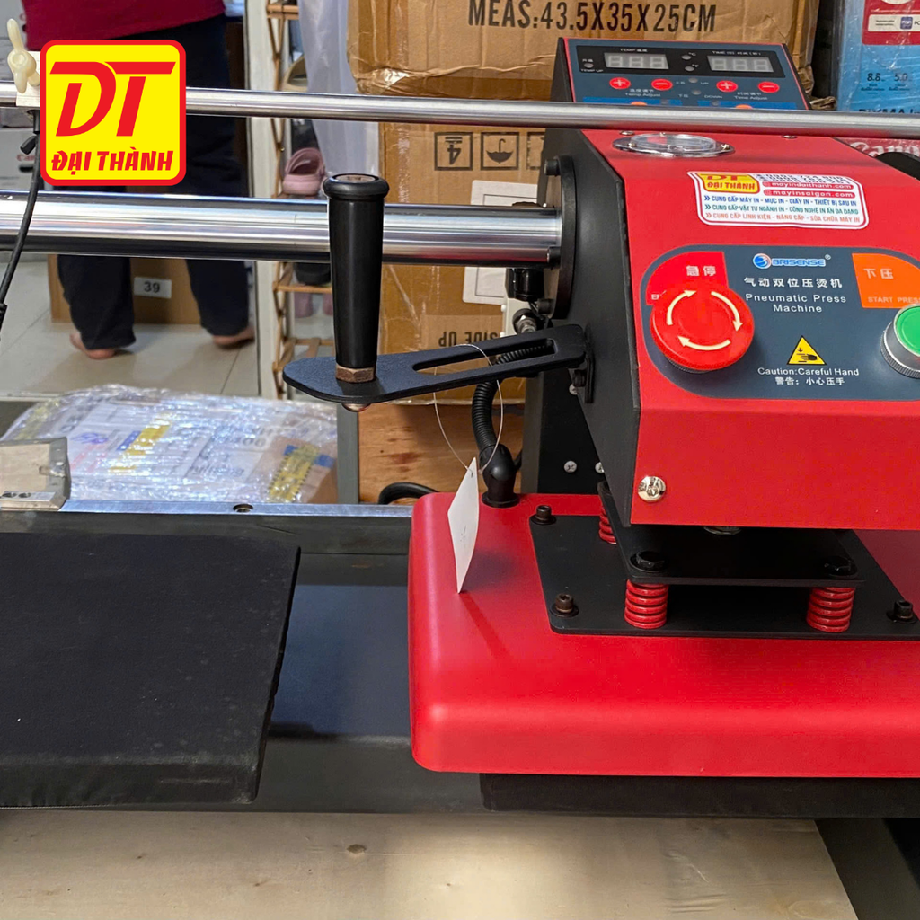 Máy Ép Nhiệt Khí Nén 20x30 2 Mâm Đầu Trượt
