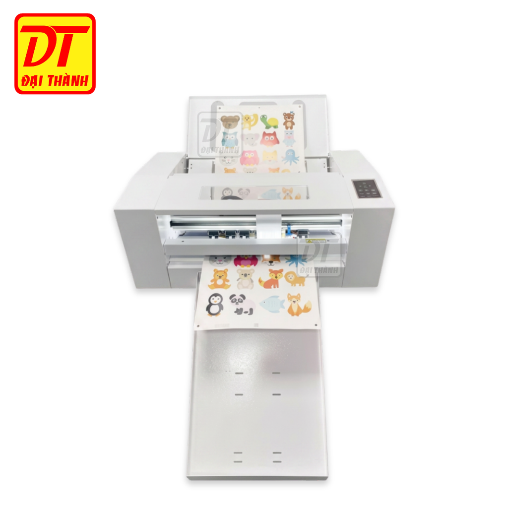 Máy Cắt Bế Decal T350 - 2 Đầu Cắt Cấn, Tự Động Load Giấy