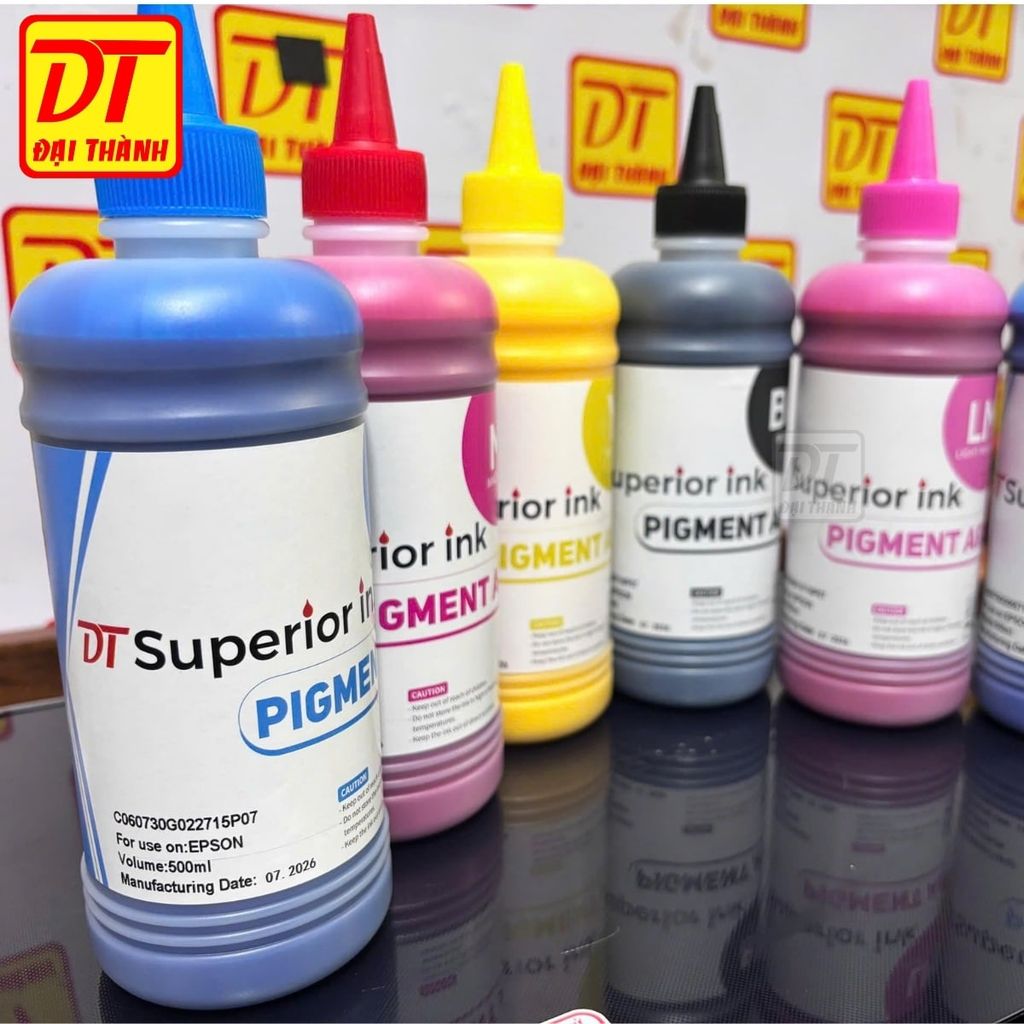Mực Dầu Pigment Art DT Superior Ink (500ml) - Siêu Phẩm In Giấy Couche & Decal Tem Nhãn