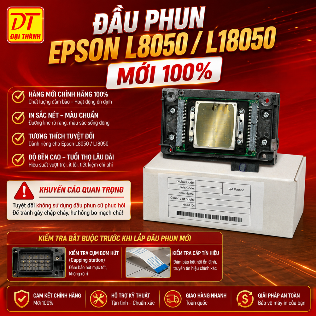 Đầu Phun Epson L8050 / L18050 Mới 100%