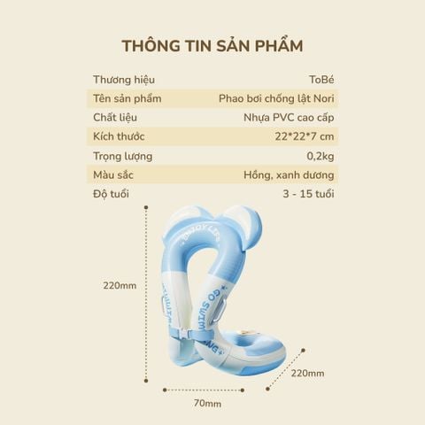  Phao bơi chống lật Nori cho bé MS 0106 