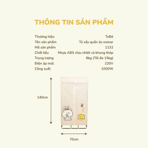  Tủ sấy quần áo Nomar MS 1132 