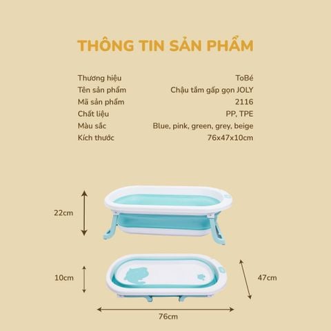  Chậu Tắm Gấp Gọn JOLY MS 2116 