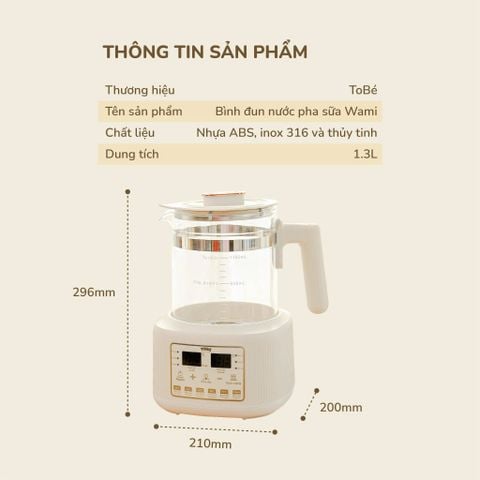  Bình Đun Nước Pha Sữa Wami MS 9151 