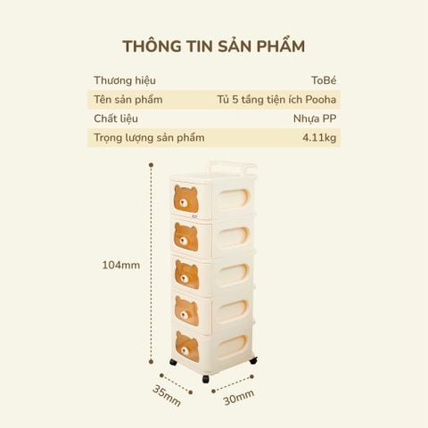  Tủ 5 Tầng Tiện Ích Pooha MS 1139 