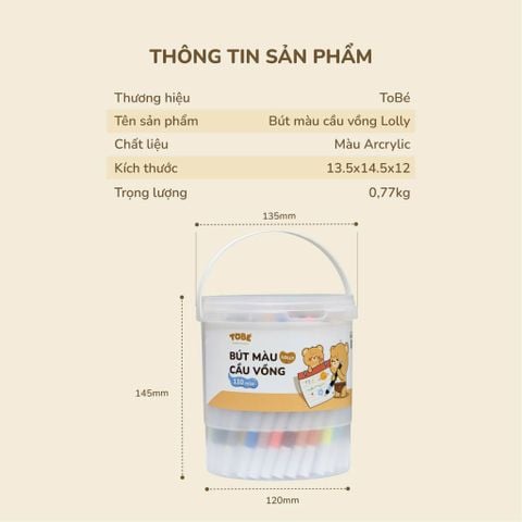  Bộ màu cầu vồng Lolly MS 5110 