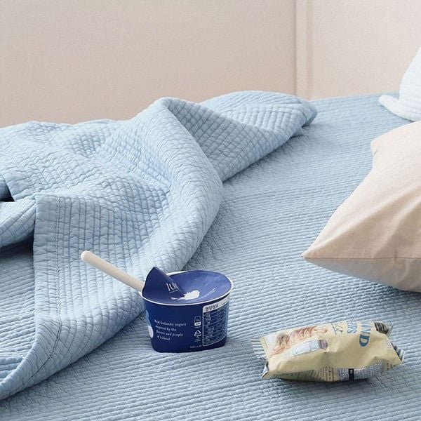 Chăn Mền Drap Trải Cotton Mật Độ Cao Nguyên Chất Cao Cấp Hàn Quốc Temperature