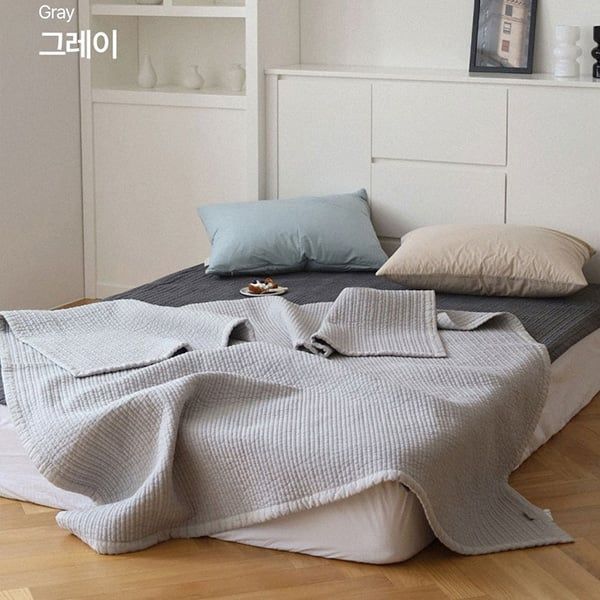 Chăn Mền Drap Trải Cotton Mật Độ Cao Nguyên Chất Cao Cấp Hàn Quốc Temperature