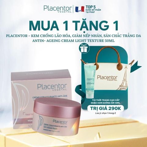  Kem Dưỡng Ẩm Giúp Giảm Nếp Nhăn Placentor Vegetal Creme Structurante Anti-Age Texture Confort Anti-Ageing Cream Rich Texture (Da khô/ nhạy cảm) 