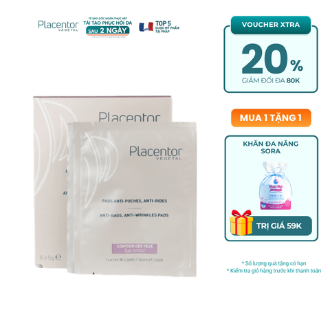  Mặt nạ mắt giảm nếp nhăn, bọng mắt Placentor Anti-pouch, Anti-wrinkle Pads 