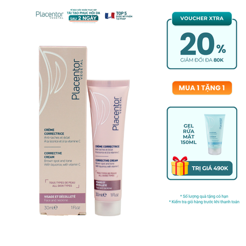  Kem Dưỡng Da Mặt Và Cổ (Dành Cho Da Bị Thâm Nám, Đốm Nâu, Tàn Nhang, Đồi Mồi) Placentor Corrective Cream 