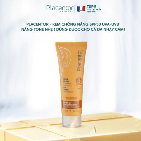  Kem Chống Nắng Placentor Vegetal Tinted Sun Cream Spf 50+ Uva-Uvb Face, Neck And Neckline 