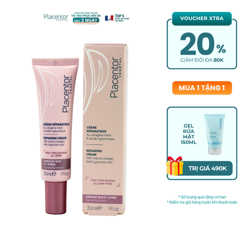  Kem Dưỡng Phục Hồi Cho Mắt Và Môi Placentor Repairing Cream Eye and Lip 